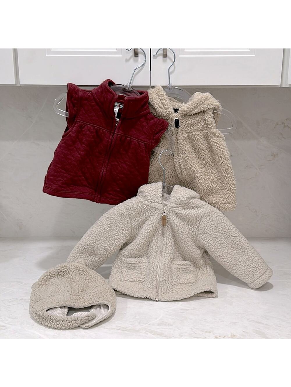 Carter’s Four Piece Winter Bundle 6 Months Teddy Jacket & 2 Vests